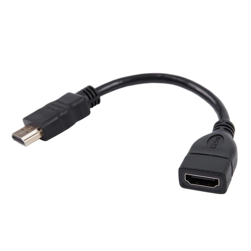2X HDMI-Compatible Male To Female Extender Cable Short And Convenient For Google Chrome Cast, Fire Tv Stick, Roku Stick