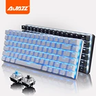 Клавиатура Ajazz AK33 Механическая для киберспорта, беспроводная клавиатура с Bluetooth, синяяЧернаяКрасная оси