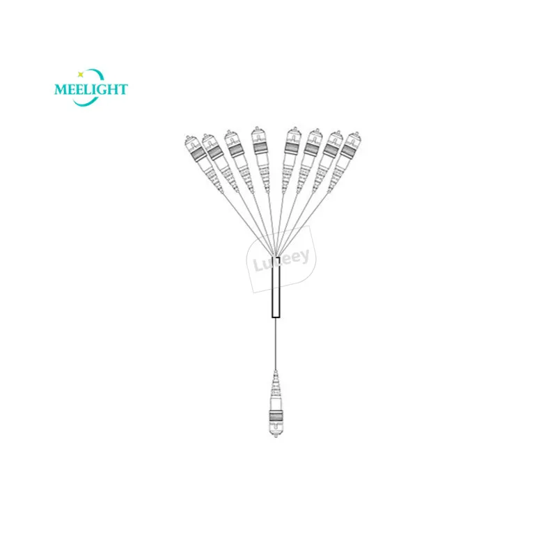 

PLC микро оптический сплиттер SC/UPC-0.9-SM стальной трубный делитель 1fen 8