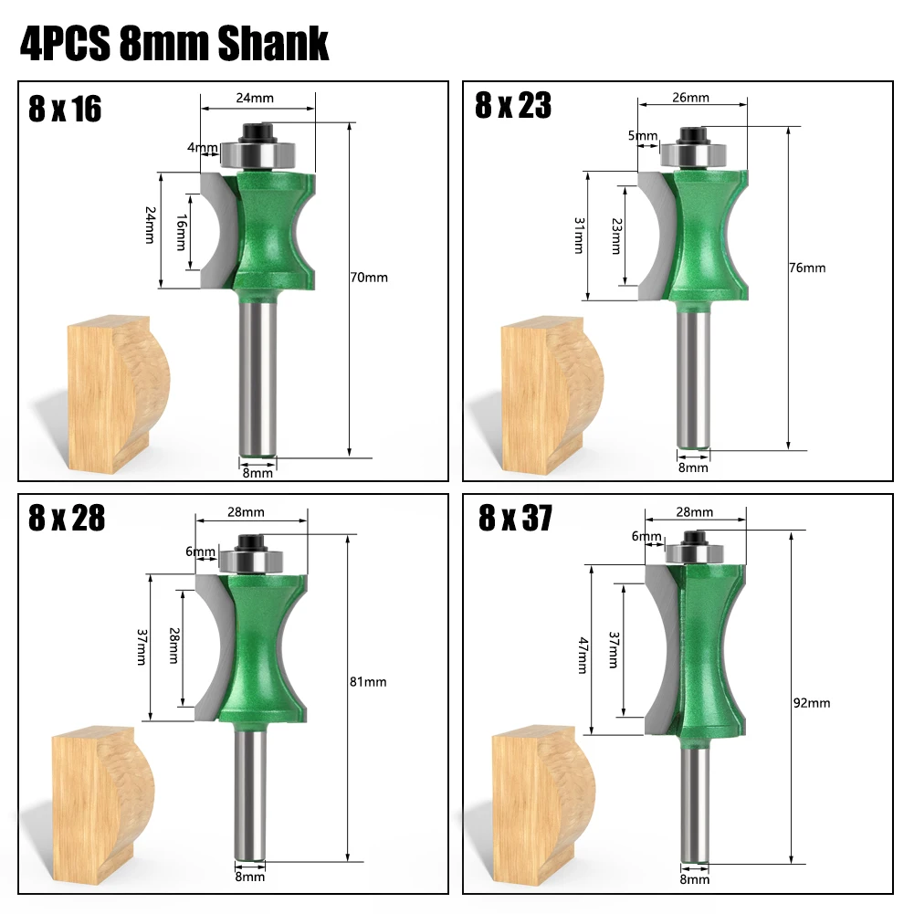 

Фреза JGZUI полукруглая 8 мм