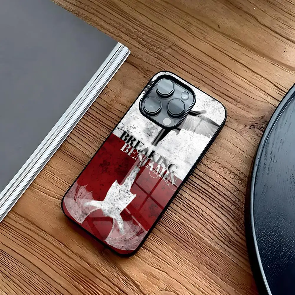 Чехол для телефона Breaking Benjamin iPhone 16 15 Pro 14 13 12 11 Mini X XS XR Max 6 8 Plus SE 2020 стеклянный дизайн