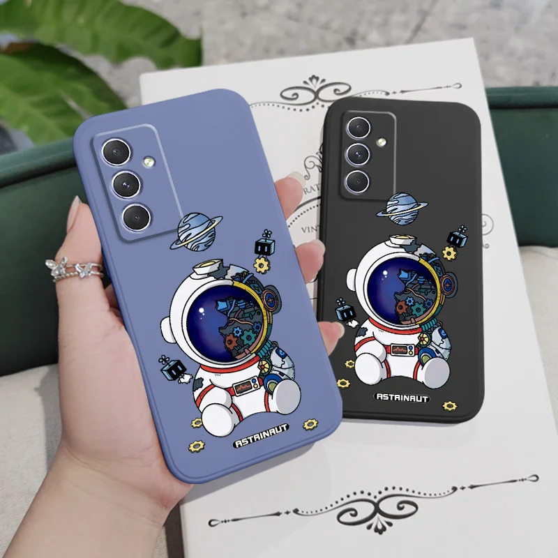 Чехол с рисунком астронавта для Samsung A16 A06 A54 A34 A24 A14 A04E A73 A53 A33 A23 A03 A72 A52 A52S A32 A22 A15 A25 A35