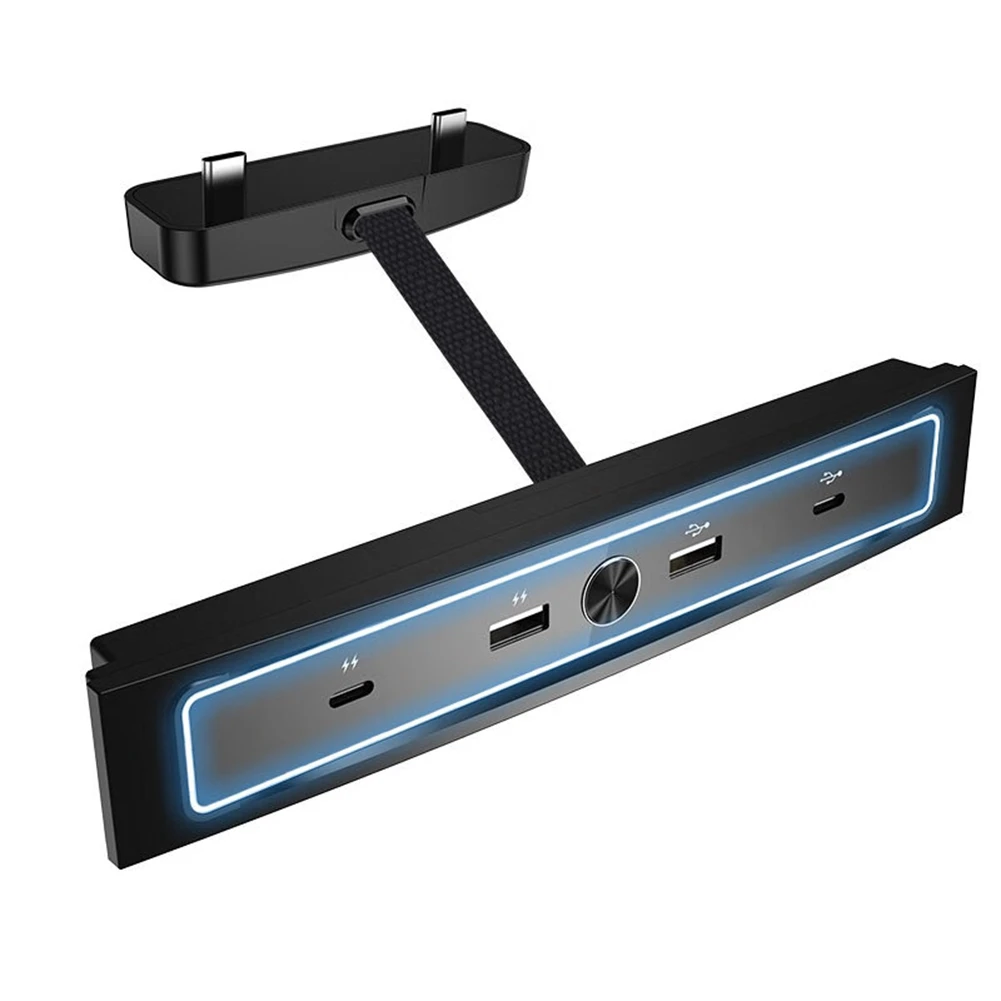 

Зарядное устройство для подлокотника USB шунтирующий концентратор интеллектуальная док-станция автомобильный адаптер Быстрое расширение для Tesla Model 3/Y 2021
