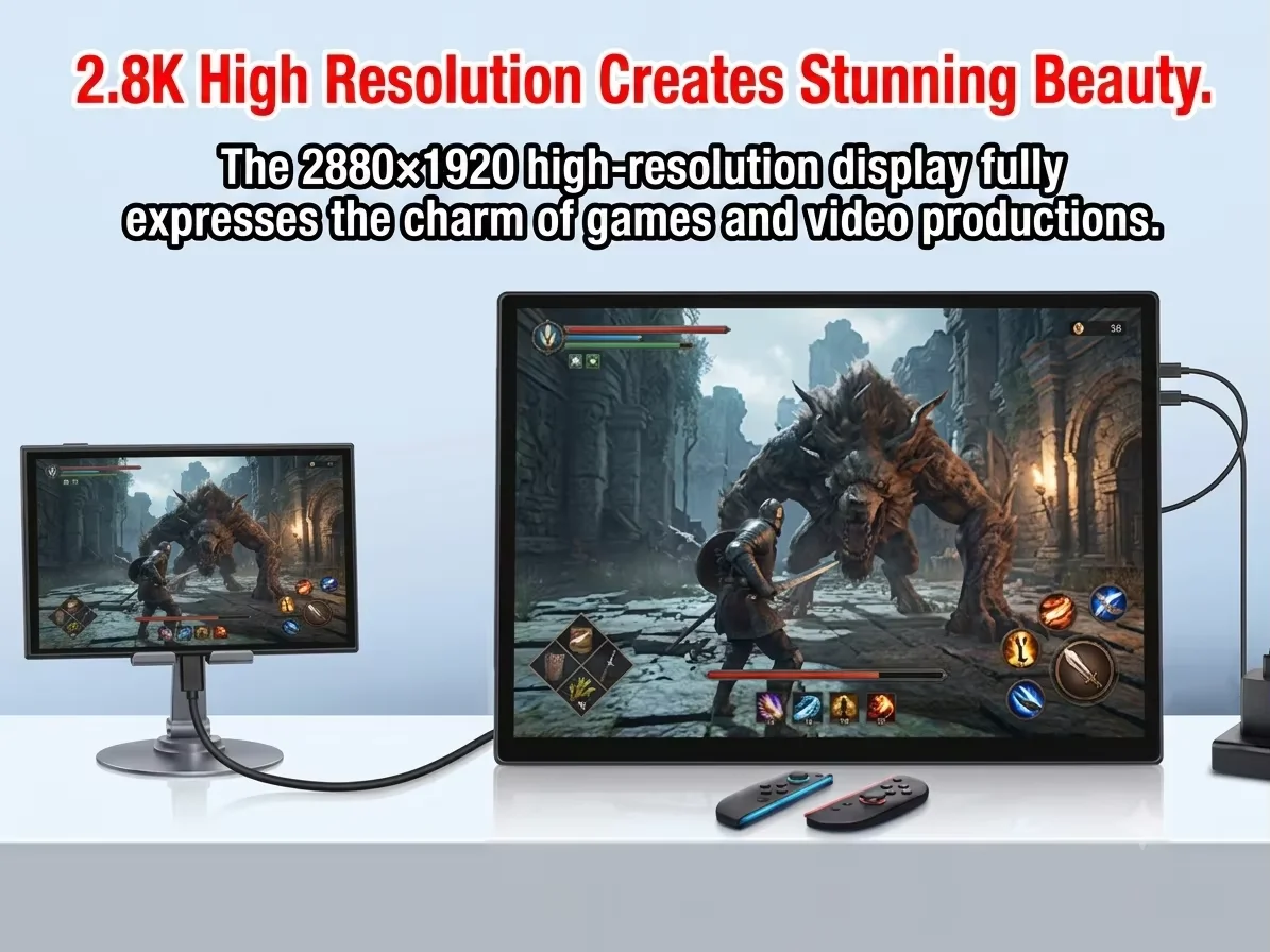 Портативный монитор HAILESI S123P 12,3 дюйма 2.8K для SwitchSwitch 2, мини-монитор для путешествий 2880*1920 400 нит. (art.: 3920dcdbf6e55) - 3920dcdbf6e55