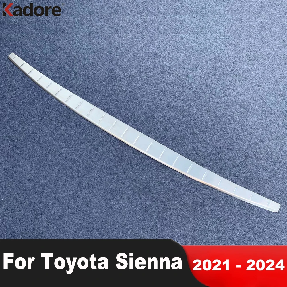 

Rear Trunk Bumper Cover Trim For Toyota Sienna 2021-2023 2024 Stainless Car Tailgate Door Sill Plate Threshold Guard Accessories