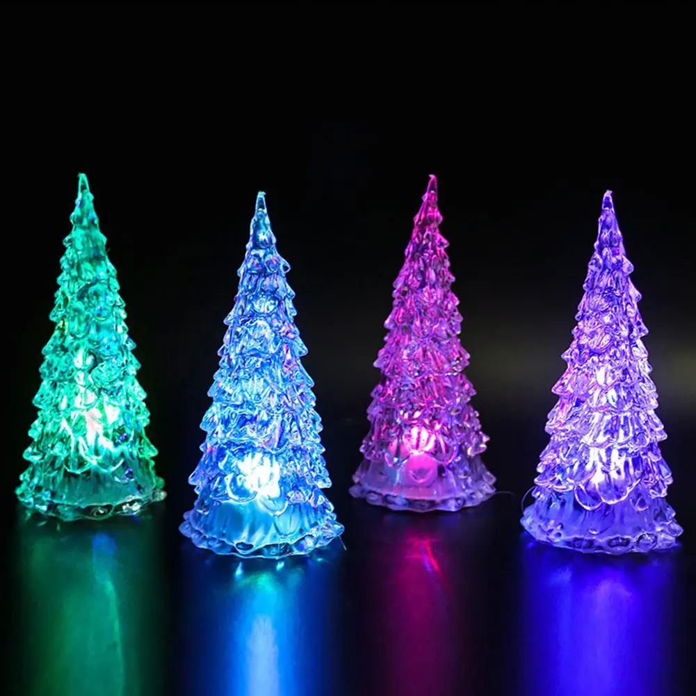 

Christmas Creative Iceberg Night Light Ornament With LED Light Christmas Tree Bedroom Decor For Home Party New Year Navidad V3H9