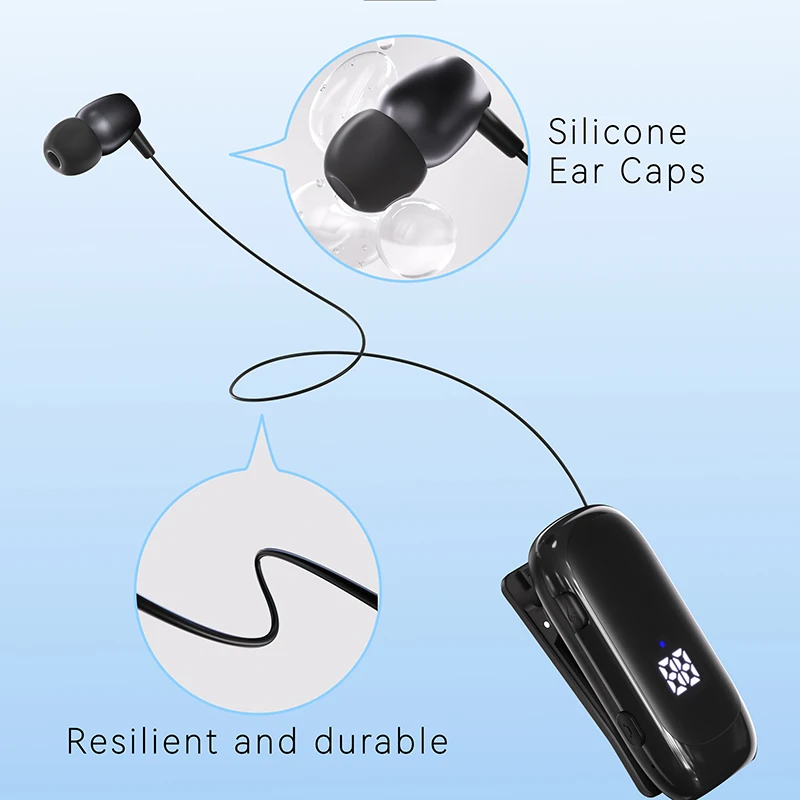 Фото Новинка 2023 года, петличные беспроводные наушники K88, наушники Bluetooth 5,3 с микрофоном, дисплей мощности, наушники-вкладыши с шумоподавлением, бесплатно №4