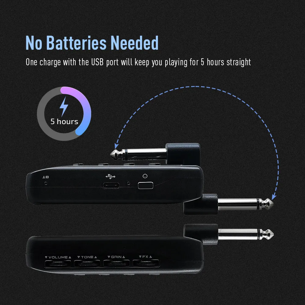 SONICAKE QAP-10 Bluetooth-наушники гитарный усилитель подключаемый USB-зарядный портативный