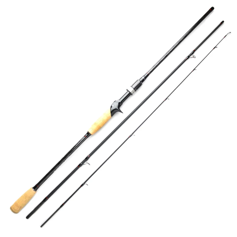 

TOMA 2.1m 2.4m Fishing Rod Fast Action Spinning Lure Rod Casting 3 Sections 6-16g Power M Carbon Fiber Rod High Quality