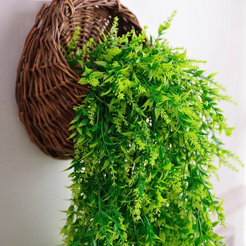 Искусственная Ротанговая Трава Настенное Зеленое Растение Лоза Декоративный