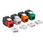 Разъем Cat6 Keystone Jack без инструментов, разъем RJ45 Cat, 6 модулей, разъем, многократный, используемый для кабеля 23-26AWG 15u, позолоченные контактные контакты