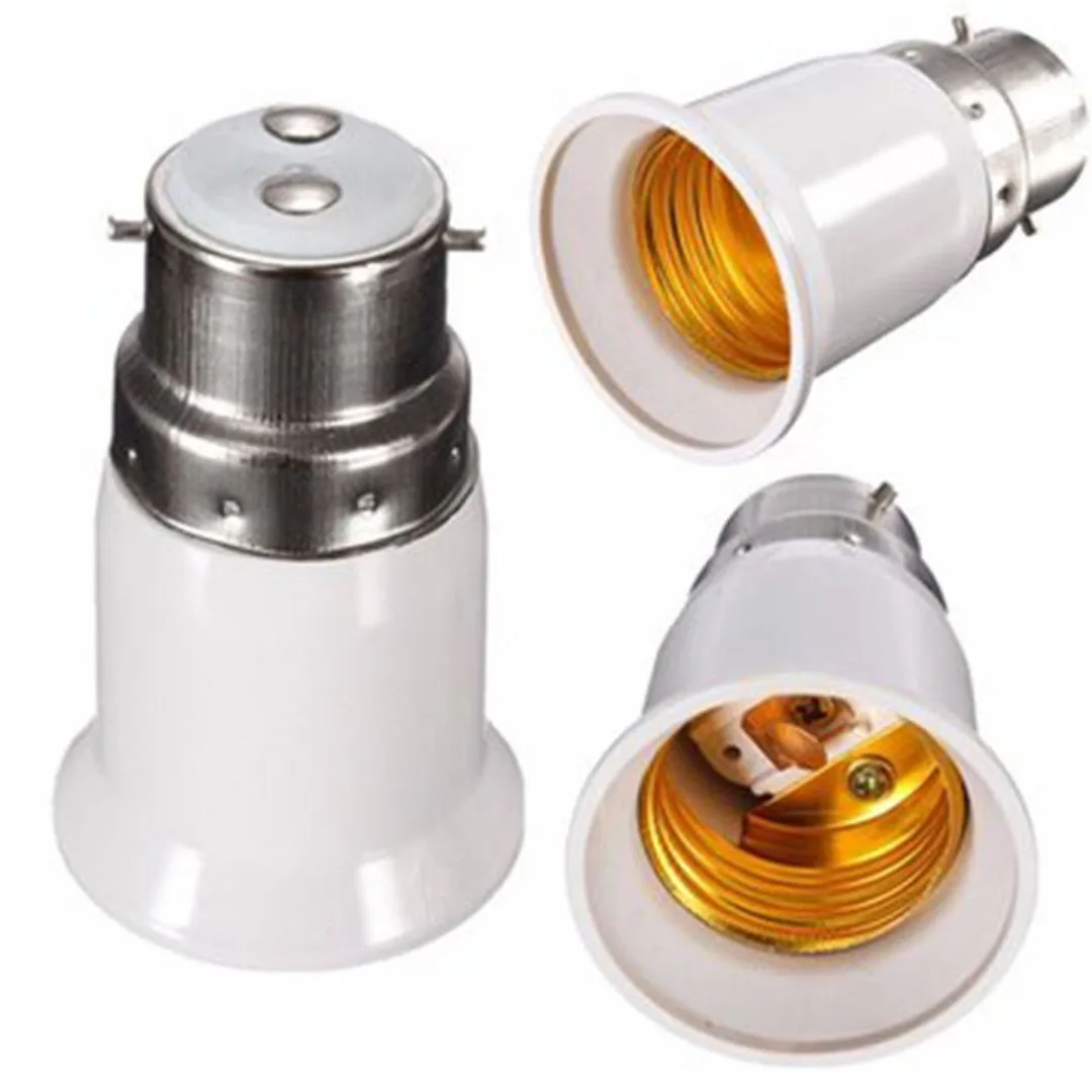 

1pc LED Light Bulbs Converter B22 to E27 Socket For Halogen Bulbs /CFL Bulbs Base Replace Adapter Female to Male Lighting Parts