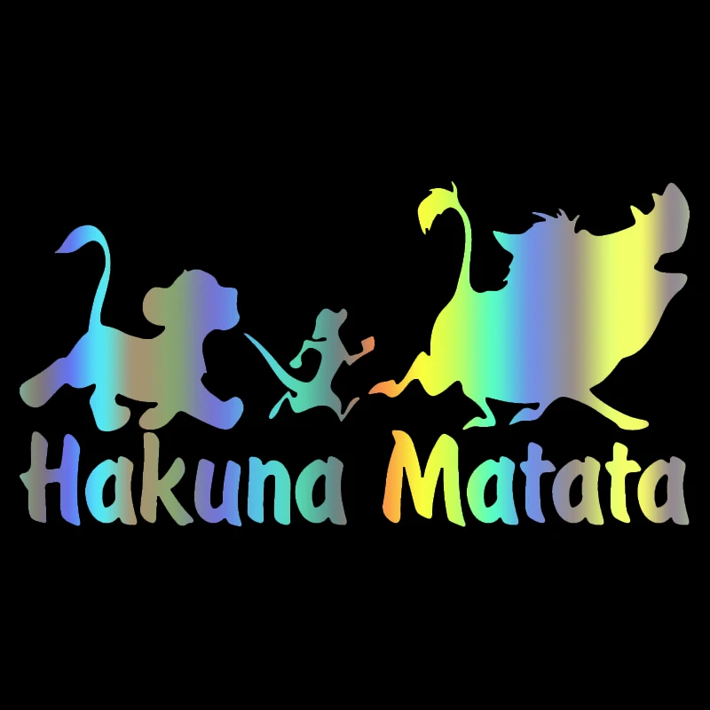 

Various Sizes/Colors Car Stickers Vinyl Decal Hakuna Matata Animal Motorcycle Decorative Accessories