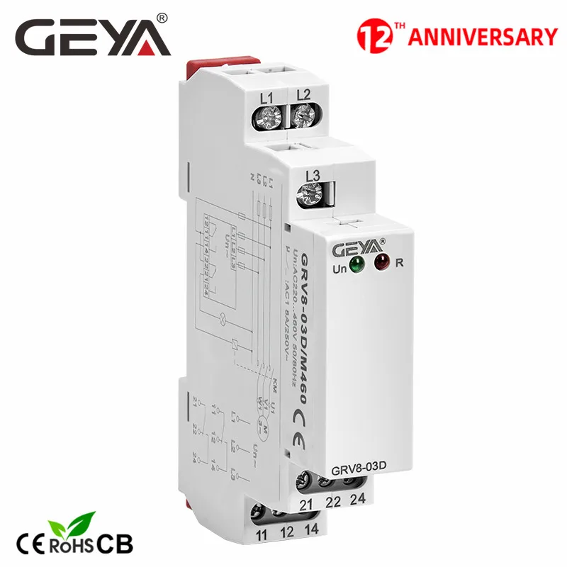 

Free Shipping GEYA Elevator Relay Phase Sequence Protection Relay 1SPDT OR 2SPDT 8A 10A Phase Relay