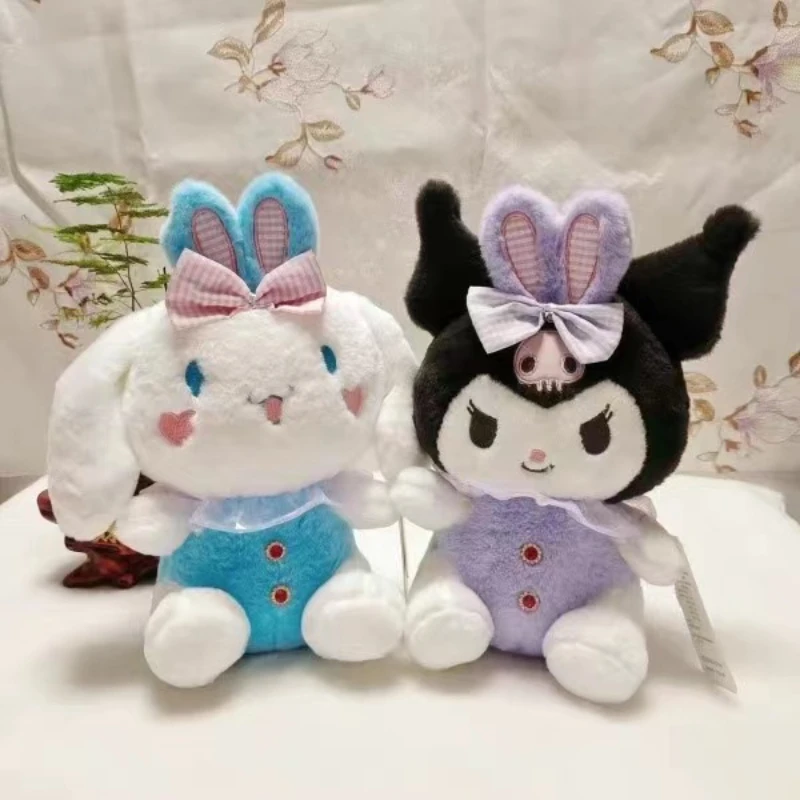 

Новая кукла Kuromi Cinnamoroll Kawaii, плюшевая игрушка, кукла, милый подарок на день рождения, аниме Sanrio, плюшевая игрушка, оптовая продажа, детский подарок на день рождения