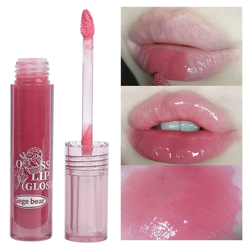 Зеркальная глазурь для губ с водным светом стойкая увлажненная желейная жидкая