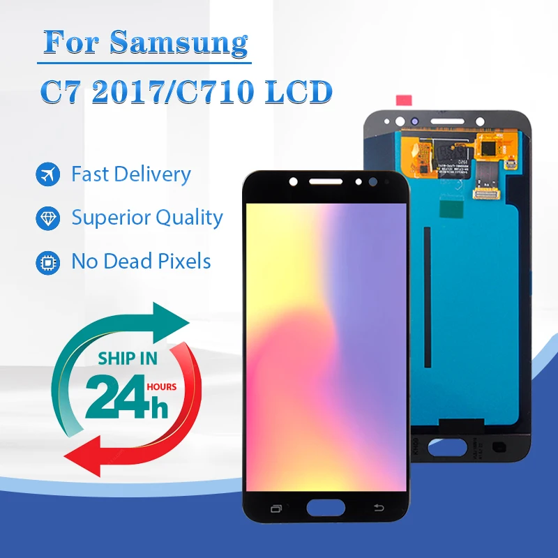 

5.5 Inch OLED C8 Display For Samsung Galaxy C710 Lcd Touch Panel Digitizer J7 Plus C7 2017 C7100 Assembly Free Ship Brand New