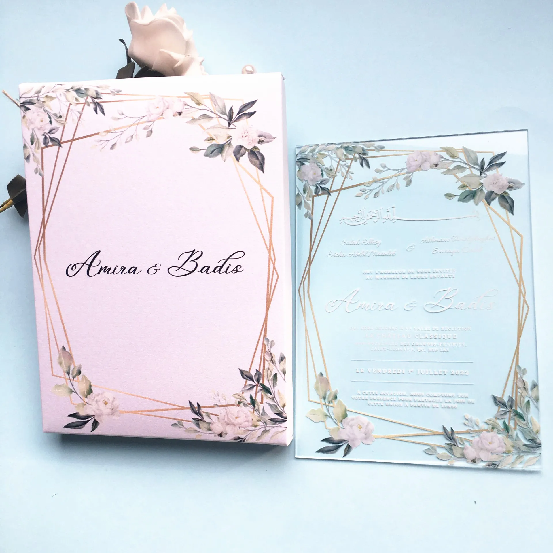 

10 шт., свадебные пригласительные открытки с коробкой