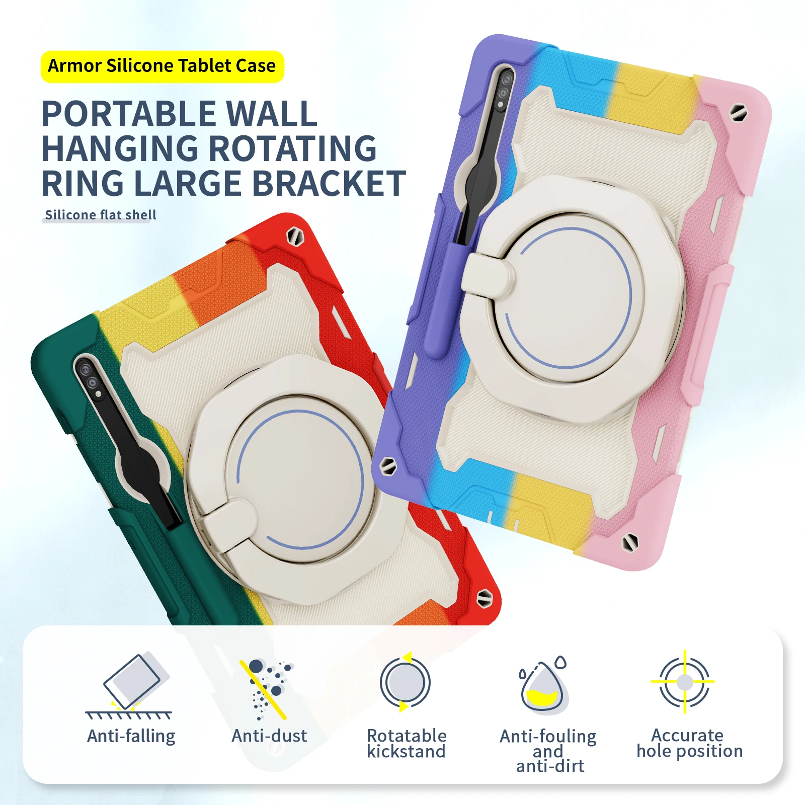 

For Samsung Galaxy Tab S8 Plus X800 S7 Plus SM-T970 S7 FE SM-T730 12.4 Inch Tablet Case For Samsung Tab S8 S7 Plus S7 FE Case