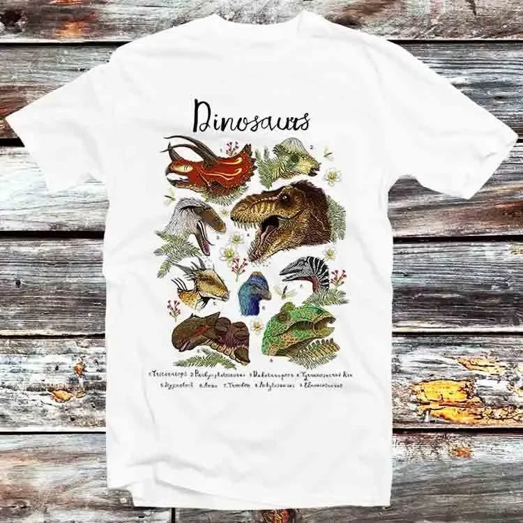 Винтажная футболка с изображением динозавров диких животных