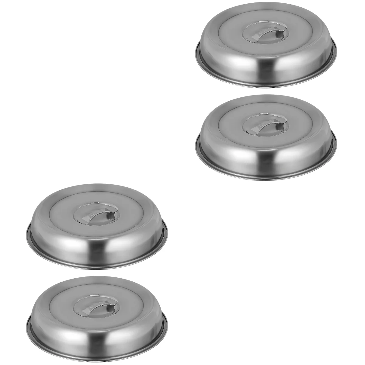 

4 pcs Household Food Covers Stainless Steel Steak Covers Oilproof Food Covers