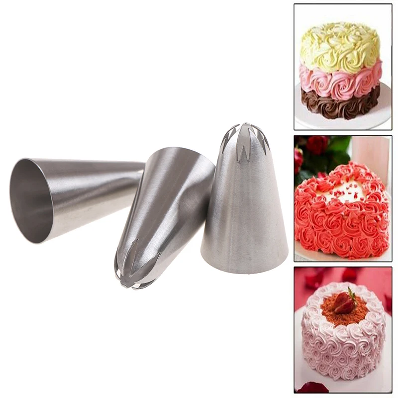 

1Set Medium Icing Piping Pastry Nozzle Tips Baking Tool Stainless Steel Nozzles