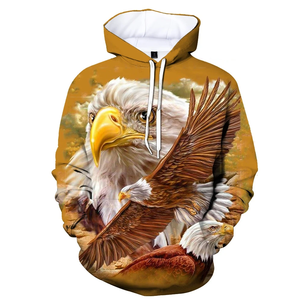 

2022 Fashion Shirt Tops Long Sleeves Autumn Winter Print USA Bald Eagle Cool 3d Hoodies Sweatshirt hoodies hunter x hunter