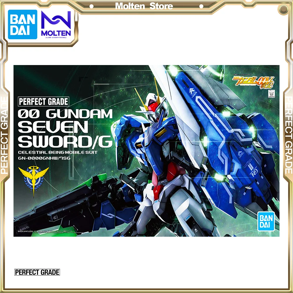 BANDAI Original PG 1/60 00 Gundam Seven Sword/G Mobile Suit Gundam 00 (Double O) Gunpla Model Kit Assembly/Assembling