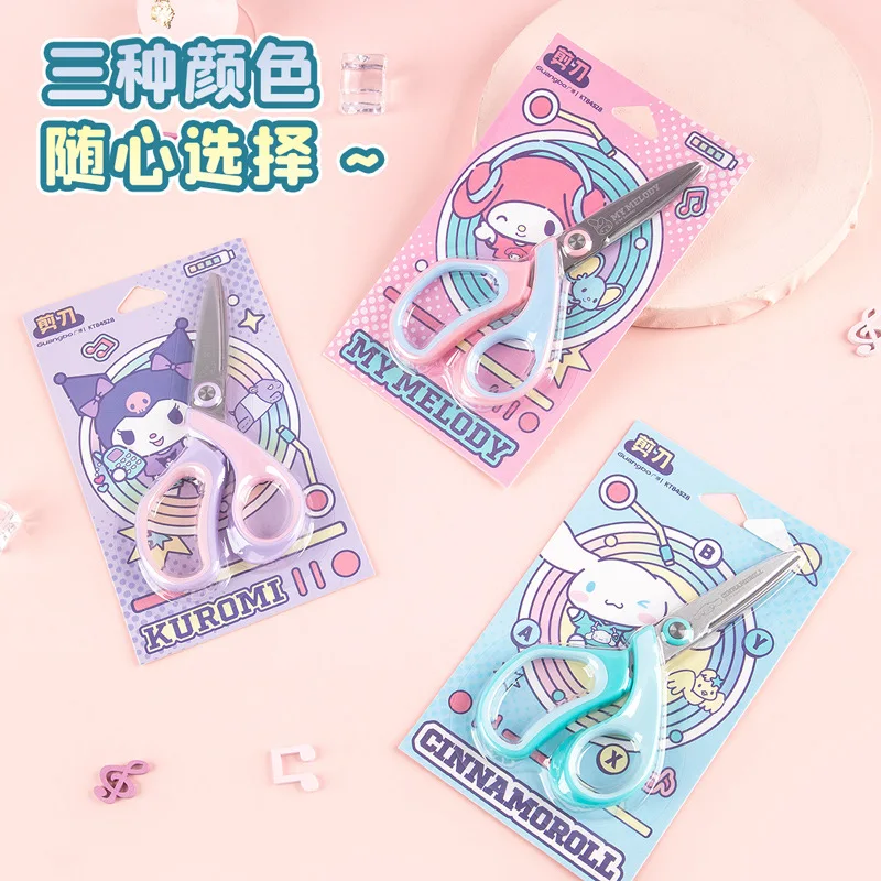 Фото Sanrio Color Titanium офисные канцелярские ножницы для резки студенческие ножницы для ручной резки детские ножницы ножницы с круглой головкой №1