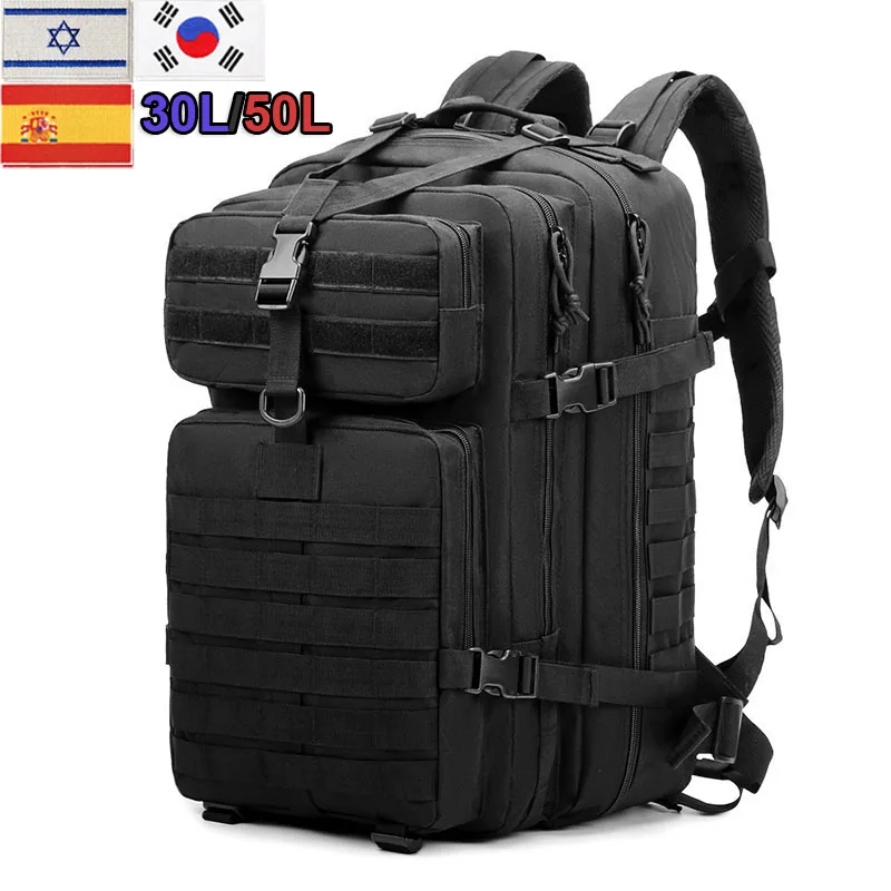 

Мужской военный рюкзак 30 л или 50 л, нейлоновый водонепроницаемый тактический ранец 1000D, уличная сумка для рыбалки, рюкзаки для кемпинга, охоты, походов