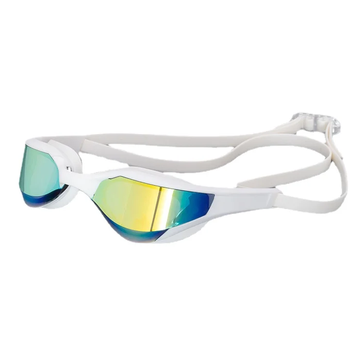 Yeni Anti sis UV kaplı yüzme gözlükleri erkekler kadınlar için profesyonel yarış yüzücü gözlükleri ayarlanabilir gözlük