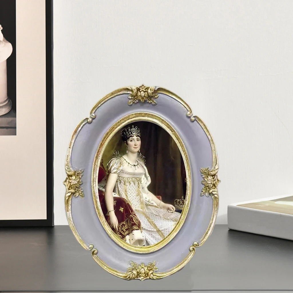 Винтажная овальная фоторамка в стиле барокко античное украшение для стола из