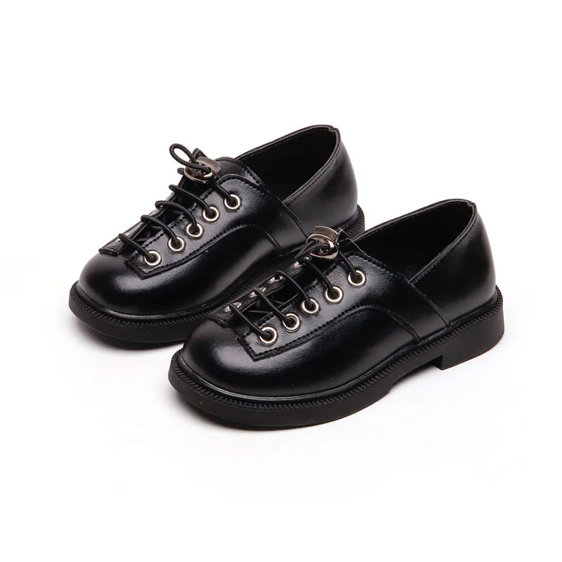 

Детская повседневная обувь, кожаные туфли для маленьких девочек и мальчиков, модные детские туфли на мягкой подошве на плоской подошве для ...