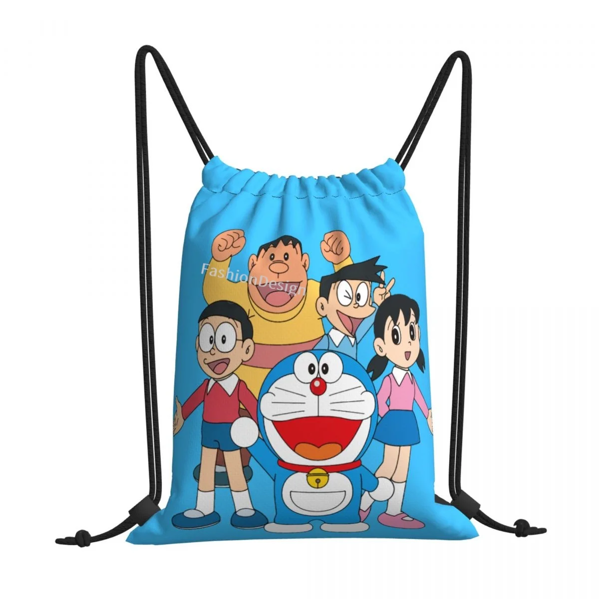 

Harajuku Doraemon Cat Cartoon Manga Series Drawstring Bags Hiking Unisex Waterproof Storage Organize Bundle Pocket Rope Bag