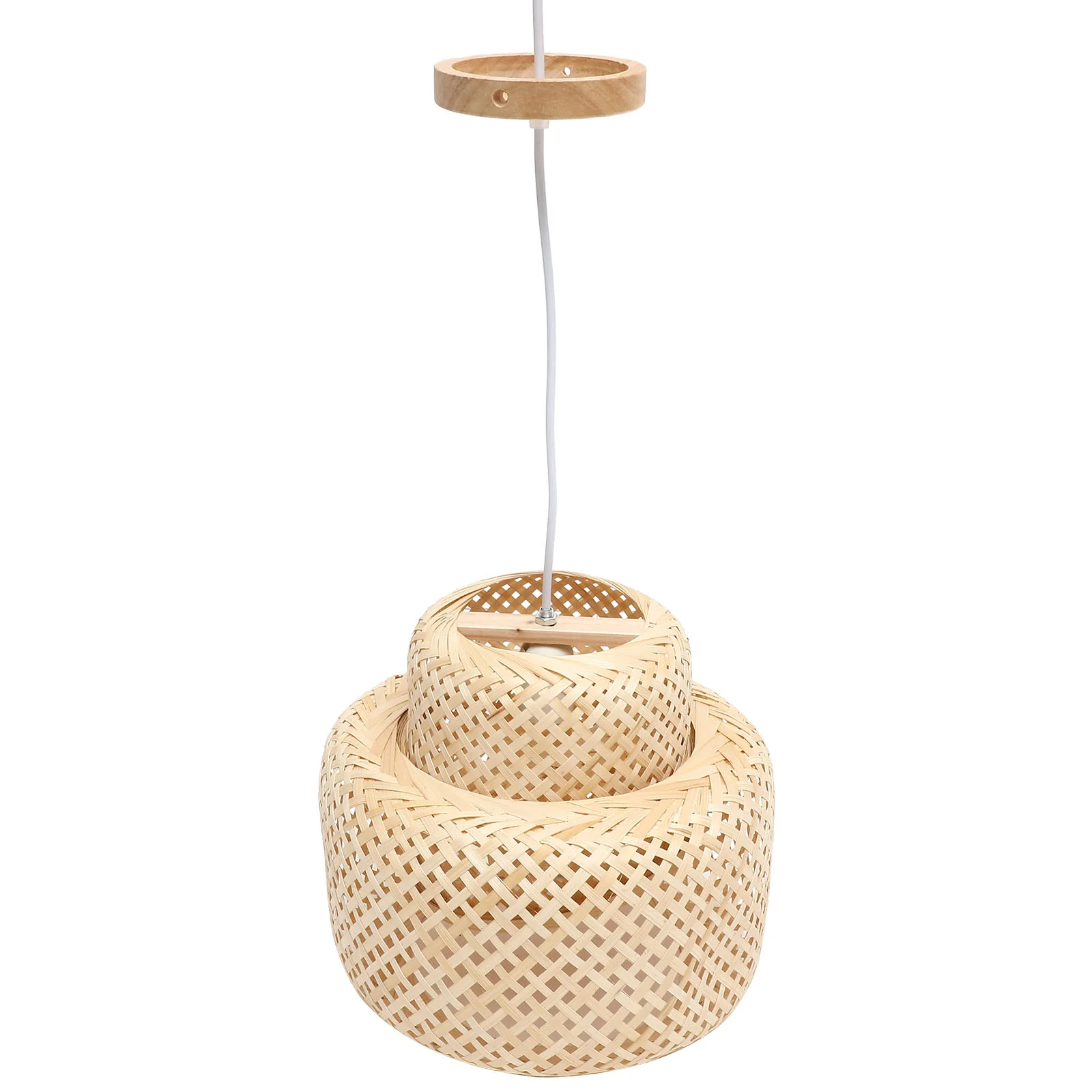 

Light Lamp Pendant Ceiling Woven Shade Hanging Rattan Bamboo Lampshade Chandelier Lights Cover Fixture Wicker Shades Lighting