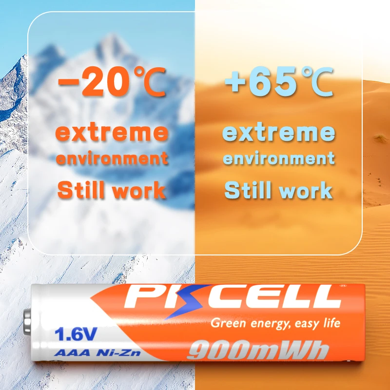 Перезаряжаемая Ni-Zn батарея с длительным циклом работы AAA 2500 МВт-Ч 3A 900 1 6 В