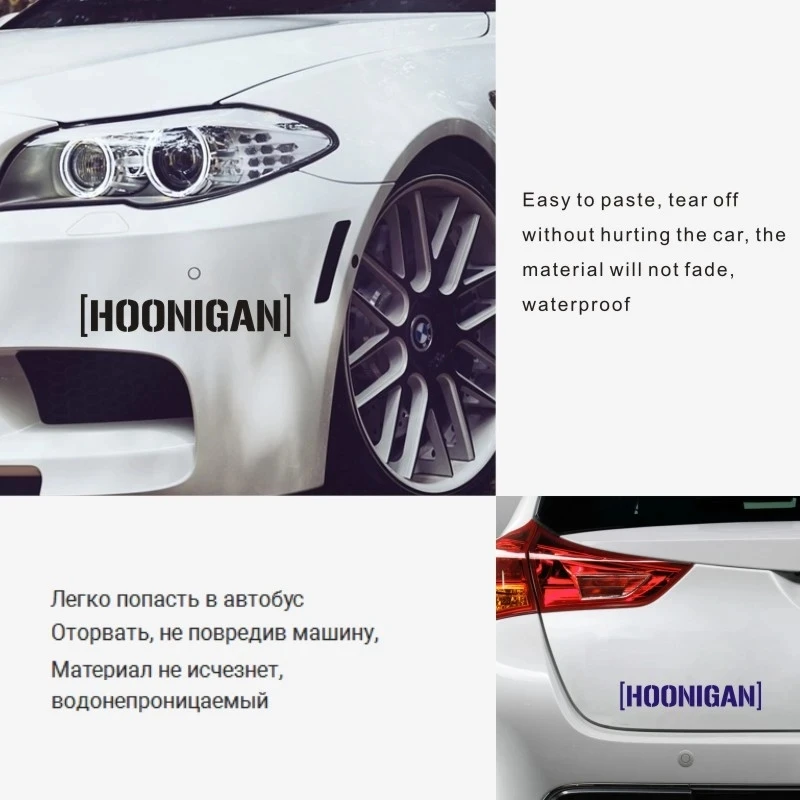 Автомобильные наклейки HOONIGAN забавные автомобильные наклейки на мотоциклы Светоотражающие украшение на заказ