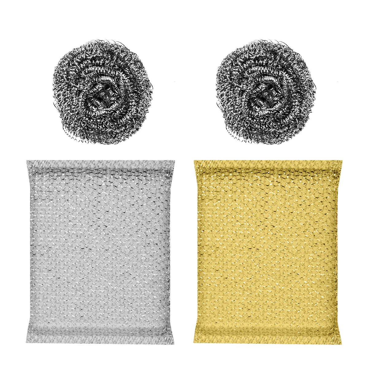 BESTOMZ 2 губки и стальные шерсти Щетка для кастрюль Губка мытья посуды Набор скрабов