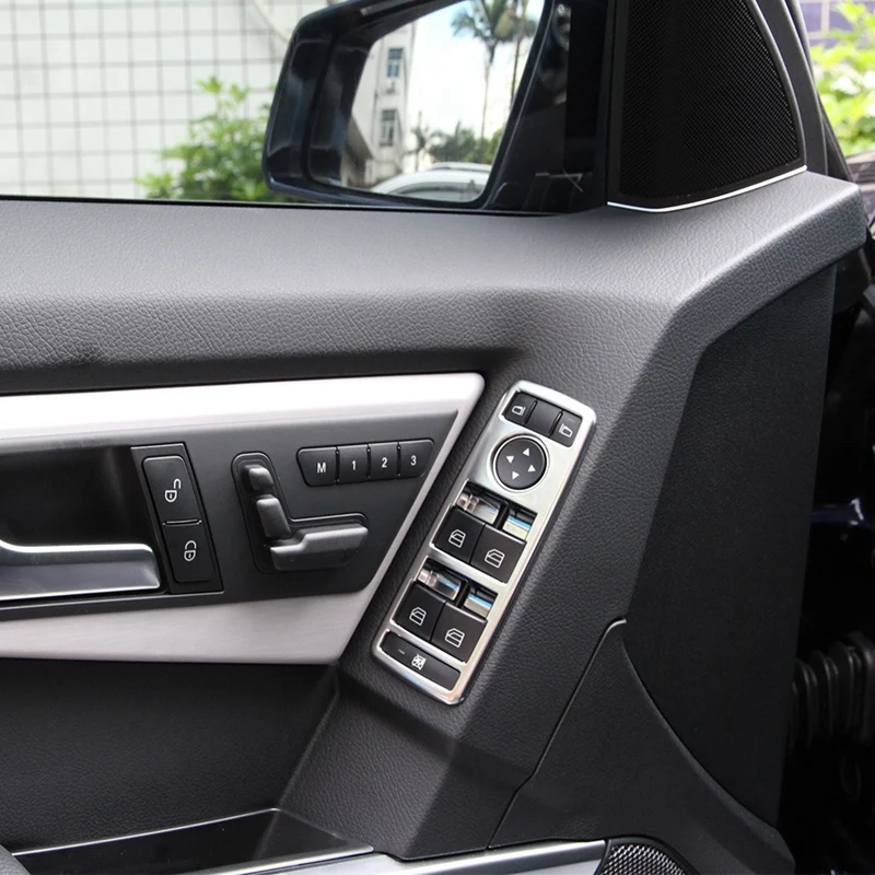 5 шт. хромированная кнопка переключателя подъема окна из АБС-пластика накладка на