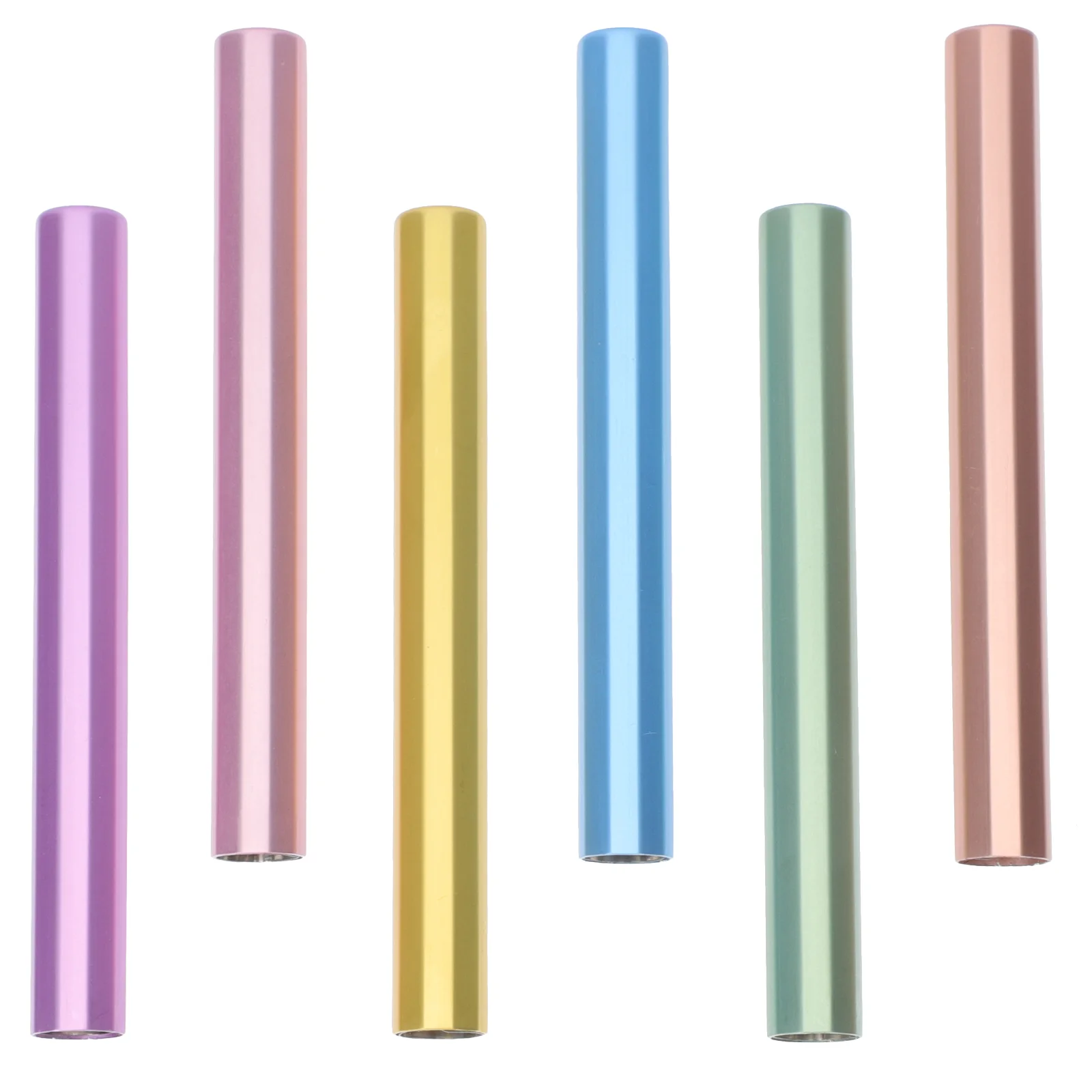 

Nail Art Pen Caps Zinc Alloy Sealed Matte Rainbow Color Nail Brushes Covers Light-Proof Pen Caps Inner Diameter 8mm