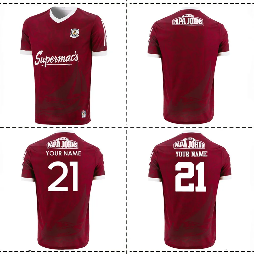 

2021 Galway GAA Home Джерси 2021/22 Ирландия GALWAY тренировка Регби Джерси размер S--5XL