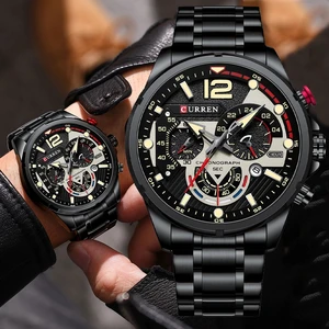 CURREN Automatic Men's Watch Stainless Steel Simple Quartz Watch Sports Luxury Fashion Waterproof Ch