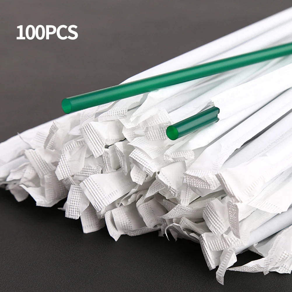 

High Quality Material Plastic Straws Drinking Straws 100pcs Adjustable Birthday Supply Casual Decoration Disposable