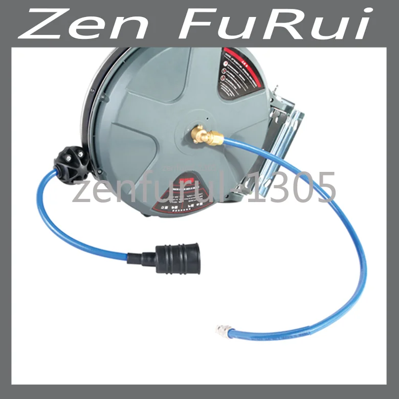Auto-Retractable Hose Reel Bobbin Winder 10 M Water-Air Mixing Drum Pu the Gripper Tube Copper Wire Electric Drum Wire Collector