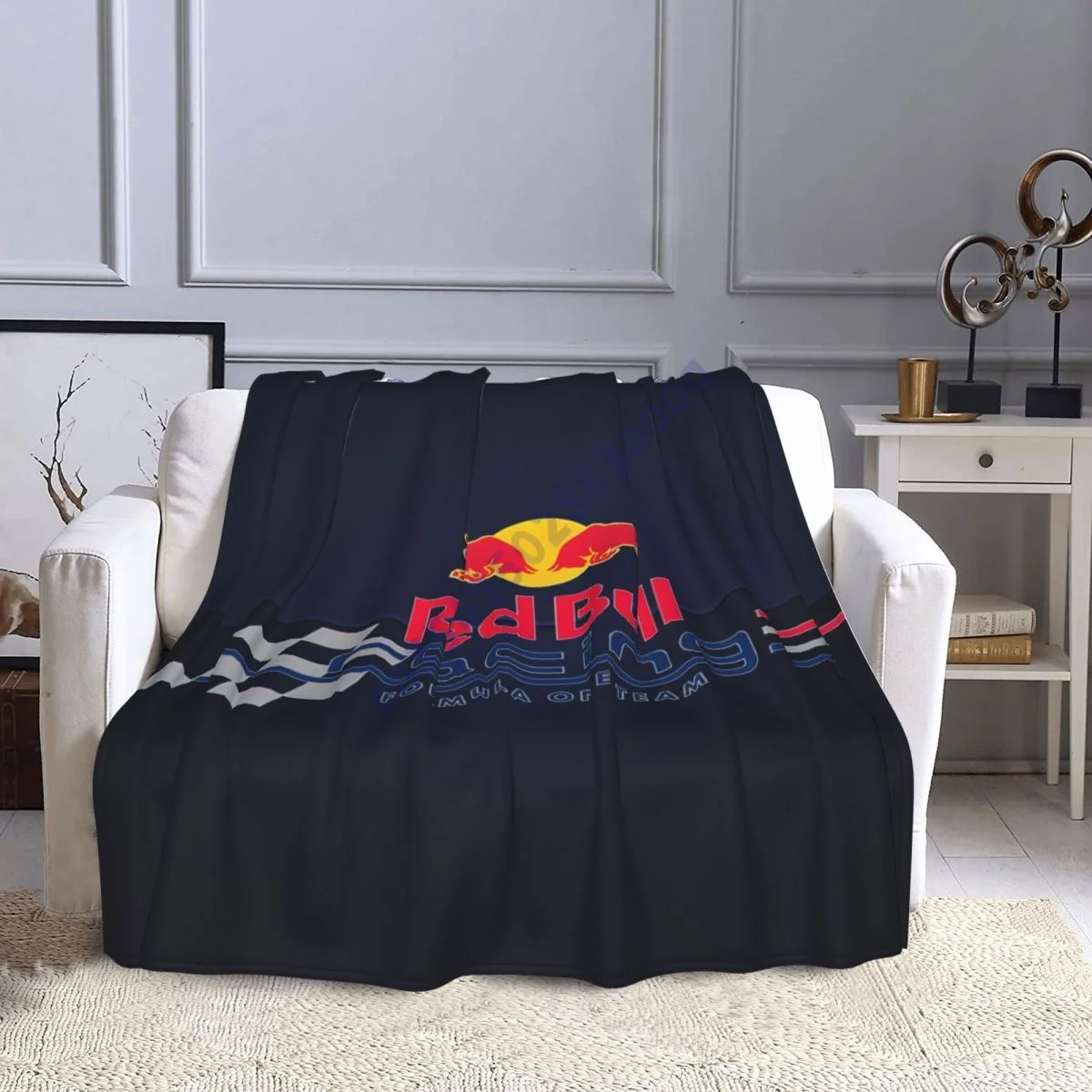 

Racing RedBull Throw Blanket Super soft and super fine energy drink bed blanket/, light and warm sofa cover/ camping picnic
