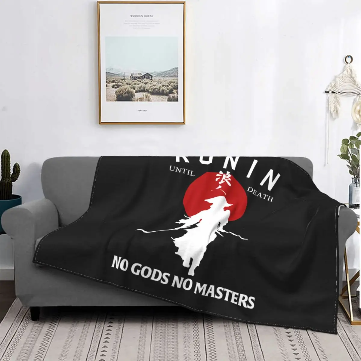 Японское покрывало Samurai Ronin с кодом Bushido на кровать одеяло для пикника покрывала