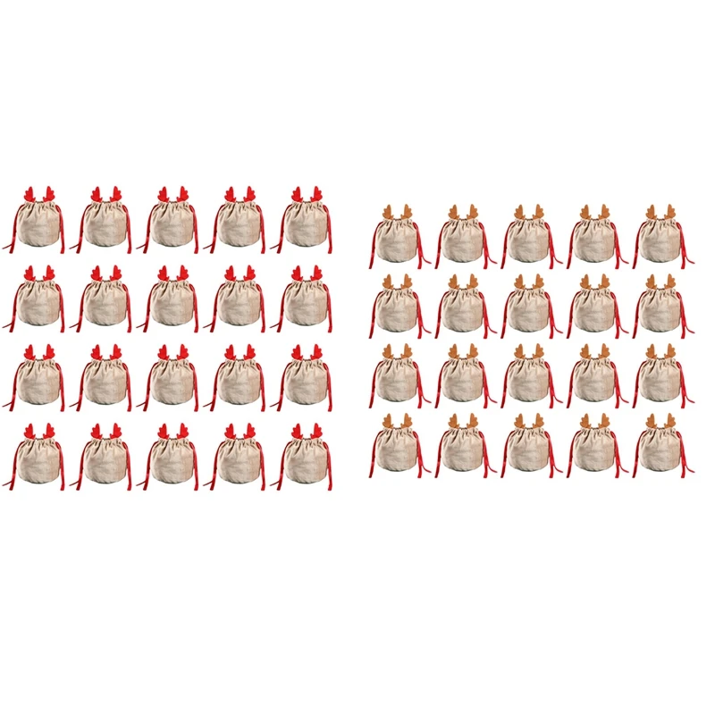 

1 Набор сумок с рогами, Бархатная веревка с рисунком кролика, Подарочные Упаковочные пакеты, украшение вечерние, рождественский подарок