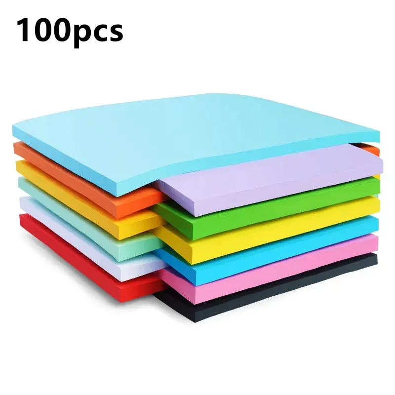 100 шт. разноцветные копировальные бумаги A4 для детей