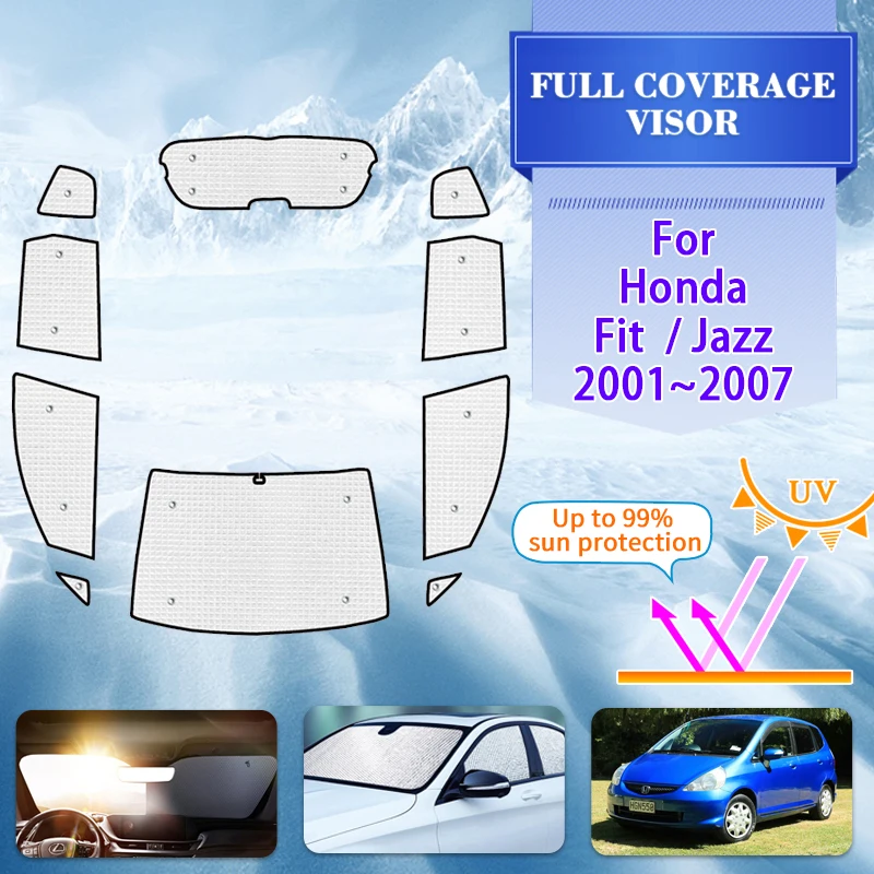 

Car Full Sun Visor For Honda Fit Jazz 2001~2007 GD1 GD3 GD5 Car Solar Protection Window Sun Visors Sunshade Covers Accessories