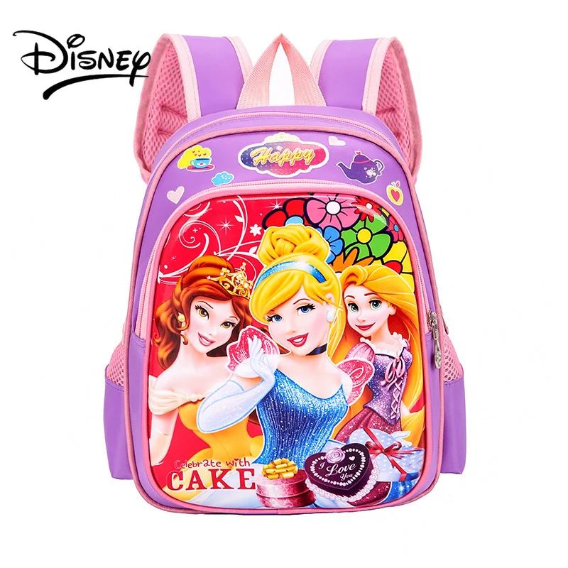 Disney Children's Backpack for Kids School Bag Cute Cartoon Car Boys Durable Waterproof Kids Backpacks Kindergarten Student